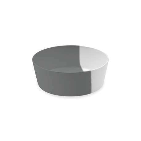 Voerbak / waterbak grijs-wit 15.5 cm